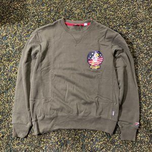 Undefeated Olive USA Eagle Crewneck (M)
